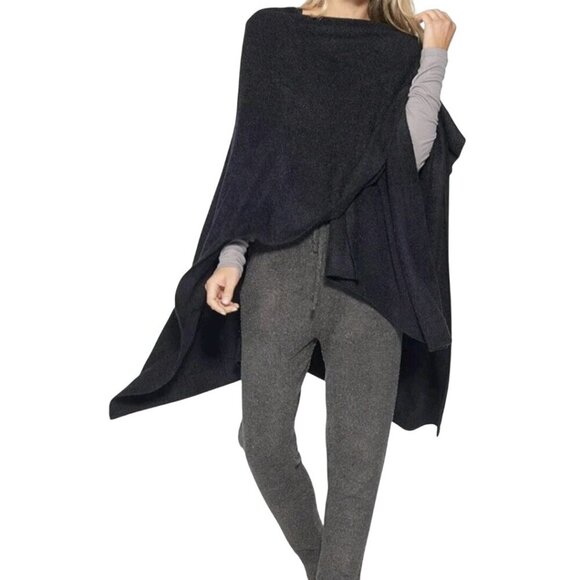 Barefoot Dreams Cozy Chic Lite Pewter Bamboo Rayon Blend Wrap One Size - Picture 4 of 6